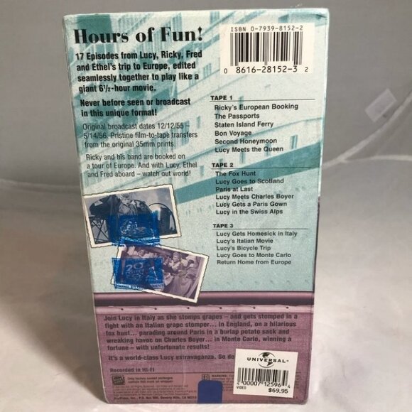 I Love Lucy Adventures in Europe (3 VHS tapes) New sealed collectors - Picture 9 of 11